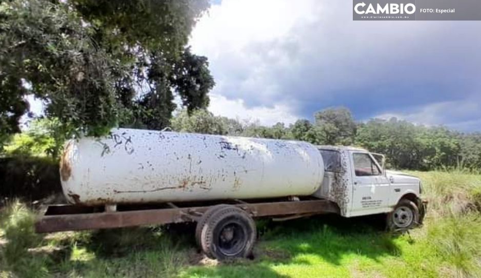 Recuperan pipa y camioneta robadas para transportar huachigas en Tlahuapan