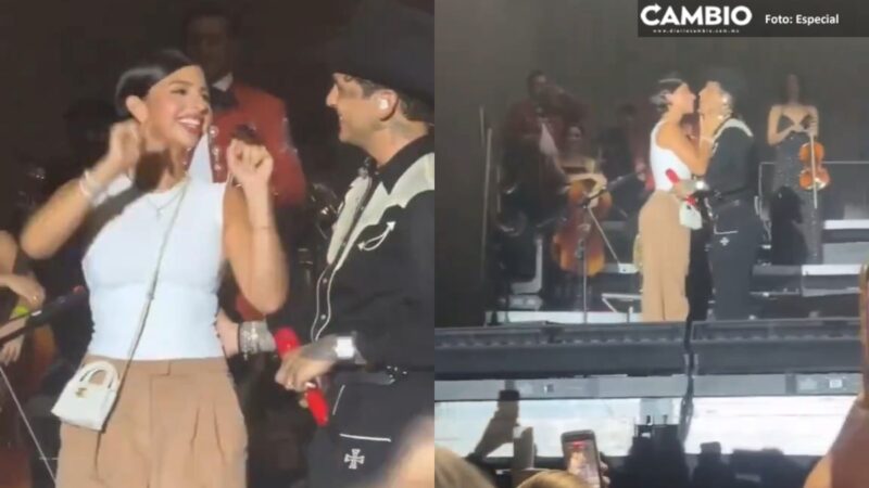 Christian Nodal presenta formalmente a Ángela Aguilar como su esposa en concierto (VIDEO)