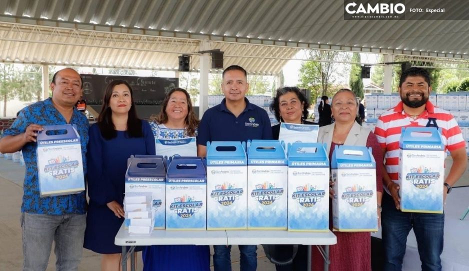 Entrega Edmundo Tlatehui kits escolares y software interactivo a alumnos de primaria CEDAT