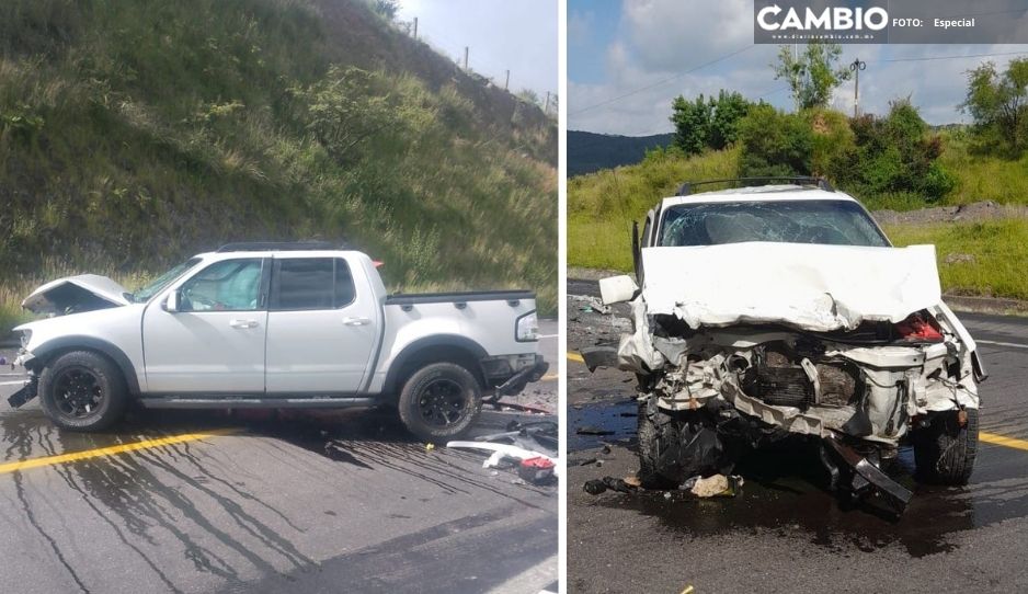 Mueren dos conductores en terrible choque frontal en la Siglo XXI