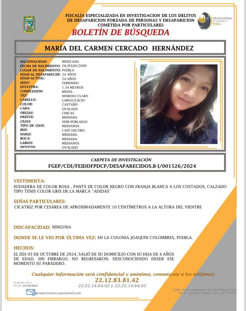 ¡Ayuda a localizarlas! Desaparecen María del Carmen y su hijita Melanie Caeli en la Joaquín Colombres