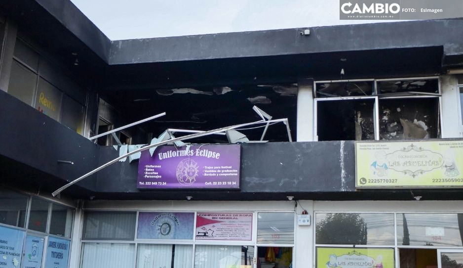 FOTOS: Así quedaron los locales de la plaza incendiada en San Andrés