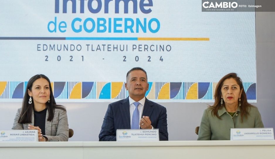 Rinde Tlatehui Tercer Informe de Gobierno al frente de San Andrés Cholula