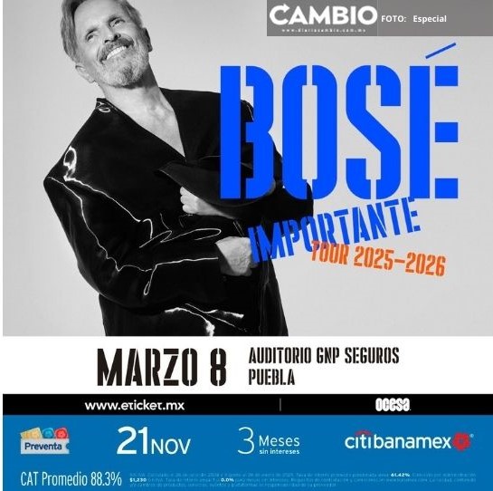 ¡Llega Importante Tour en 2025! Anuncian concierto de Miguel Bosé en Puebla