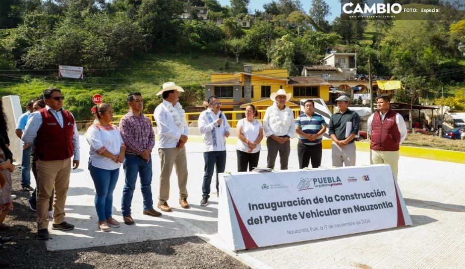 Entrega Sergio Salomón rehabilitación de vialidades en Pahuatlán, Camocuautla y Nauzontla
