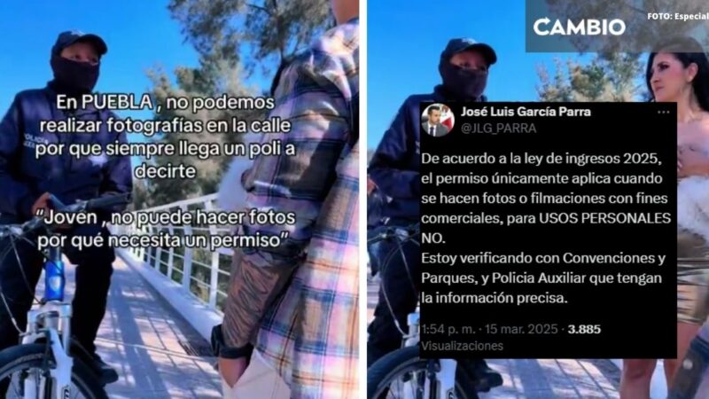 Ya se investiga a policía que prohibió a jóvenes tomar fotografías en la ciclopista de Atlixcáyotl: García Parra