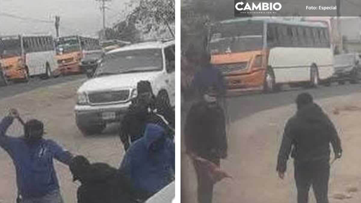 Un muerto deja la riña campal entre microbuseros de las rutas S10 y Azumiatla S5