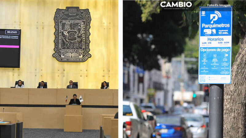 Congreso de Puebla analizará propuesta de cobro en parquímetros a partir de la cuarta hora