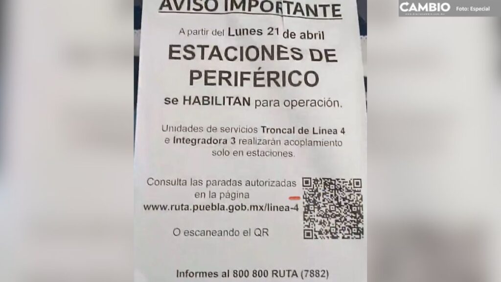 Aviso Línea 4