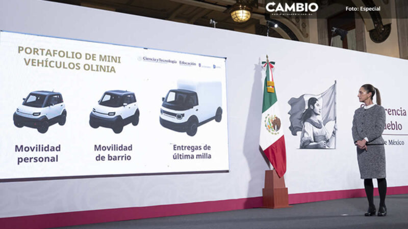 Sheinbaum anuncia avance del auto eléctrico Olinia y proyecto de semiconductores en Puebla