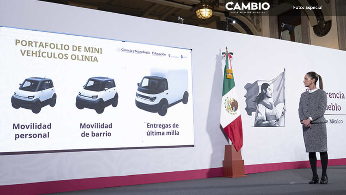 Sheinbaum anuncia avance del auto eléctrico Olinia y proyecto de semiconductores en Puebla