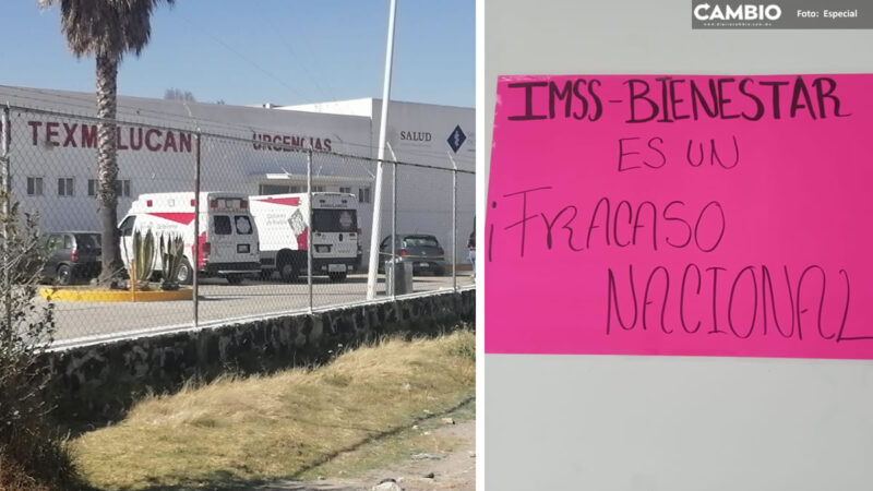 Trabajadores protestan en hospital de Texmelucan: piden medicinas, ambulancias y seguridad